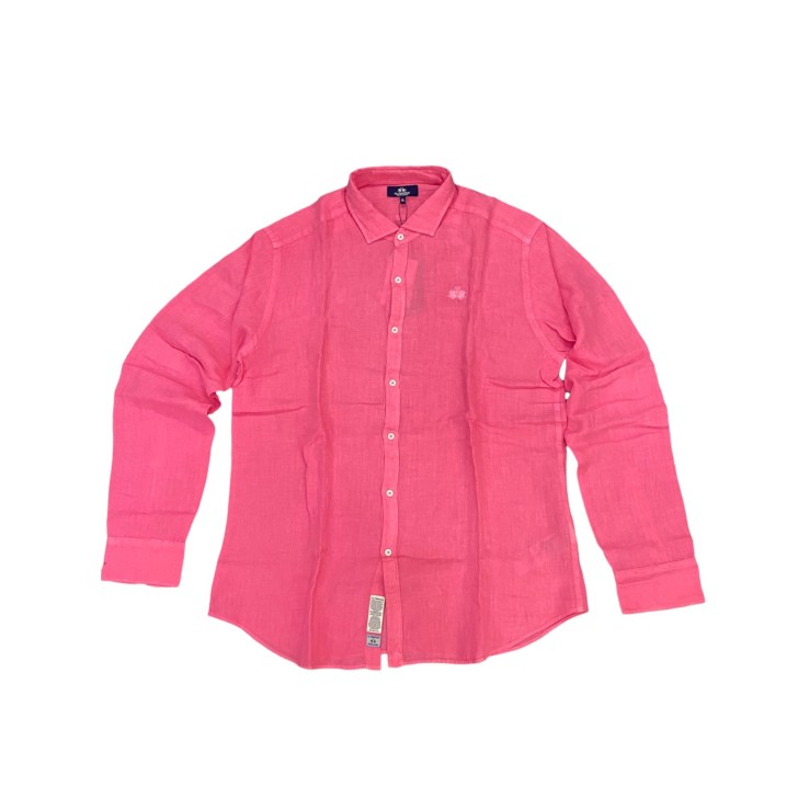La Martina Camicia da Uomo Rosa 