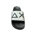 SUN68 SLIPPERS LOGO BLACK E SILVER