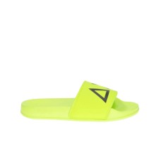 SUN68 CIABATTA GIALLO FLUO DA UOMO CON LOGO NERO 