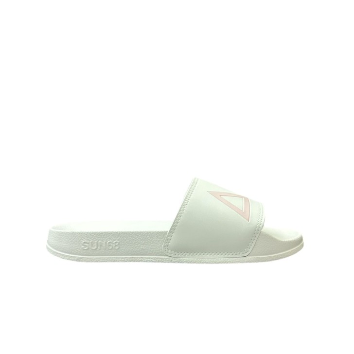 SUN68 SLIPPERS LOGO WHITE DA DONNA