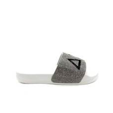 SUN68 CIABATTA DA DONNA BIANCA CON DETTAGLI STRASS 