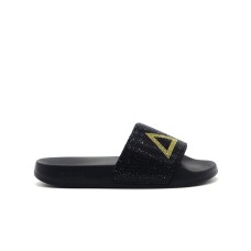 SUN68 CIABATTA DA DONNA NERA CON DETTAGLI STRASS 