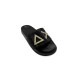 SUN68 GIRLS SLIPPERS LOGO STRASS BLACK 