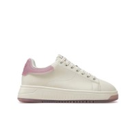 EMPORIO ARMANI SNEAKER IN PELLE CON RETRO SEMITRASPARENTE ROSA CON LOGO AQUILA E SUOLA ZIGRINATA
