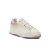 EMPORIO ARMANI SNEAKER IN PELLE CON RETRO SEMITRASPARENTE ROSA CON LOGO AQUILA E SUOLA ZIGRINATA