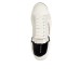 EMPORIO ARMANI SNEAKER IN LEATHER WHITE BLACK CON PLACCA AQUILA IN METALLO 