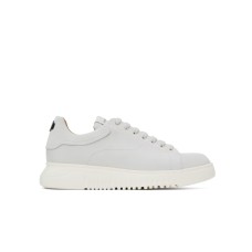 EMPORIO ARMANI SNEAKER IN PELLE DI NABUK GHIACCIO 