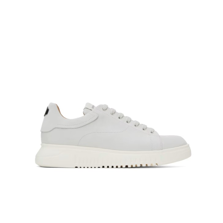 EMPORIO ARMANI SNEAKER IN PELLE DI NABUK GHIACCIO 