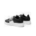 Emporio Armani Sneakers in pelle Nera da Uomo con logo laterale a contrasto