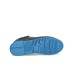 EMPORIO ARMANI SNEAKER IN LEATHER BLACK CON RETRO GOMMATO SKY BLUE CON LOGO AQUILA