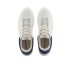 EMPORIO ARMANI SNEAKER IN LEATHER WHITE CON RETRO IN GOMMA BLUE CON LOGO AQUILA	