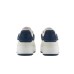 EMPORIO ARMANI SNEAKER IN LEATHER WHITE CON RETRO IN GOMMA BLUE CON LOGO AQUILA	