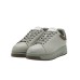 EMPORIO ARMANI SNEAKER IN LEATHER GREEN  CON RETRO GOMMATO BROWN CON LOGO AQUILA	