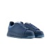 EMPORIO ARMANI SNEAKER IN LEATHER BLUE CON RETRO IN GOMMA BLUE CON LOGO AQUILA
