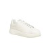 EMPORIO ARMANI SNEAKER IN PELLE CON RETRO SEMITRASPARENTE CON LOGO AQUILA E SUOLA ZIGRINATA