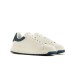 EMPORIO ARMANI SNEAKER IN PELLE CON RETRO SEMITRASPARENTE BLU CON LOGO AQUILA E SUOLA ZIGRINATA