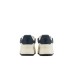 EMPORIO ARMANI SNEAKER IN PELLE CON RETRO SEMITRASPARENTE BLU CON LOGO AQUILA E SUOLA ZIGRINATA