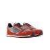 EMPORIO ARMANI SNEAKER IN MESH GREY CON DETTAGLI SUEDE ORANGE E MAXI PATCH AQUILA