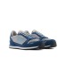 EMPORIO ARMANI SNEAKER IN MESH GREY CON DETTAGLI SUEDE BLUE E MAXI PATCH AQUILA	