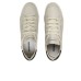 Emporio Armani Sneakers Bianca in pelle con logo lettering ai lati e inserto posteriore blu con logo Aquila a contrasto Bianco