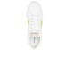 Emporio Armani Sneakers in pelle Bianca con inserti a contrasto verde lime ai lati e logo lettering