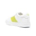 Emporio Armani Sneakers in pelle Bianca con inserti a contrasto verde lime ai lati e logo lettering