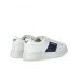 EMPORIO ARMANI SNEAKER BIANCA CON INSERTO BLU E LOGO LETTERING