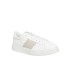 ﻿EMPORIO ARMANI SNEAKER BIANCA CON INSERTO BEIGE E LOGO LETTERING