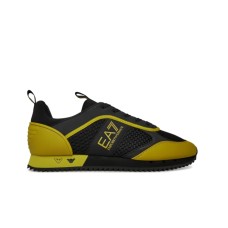 EA7 EMPORIO ARMANI SNEAKER IN TESSUTO BLACK/YELLOW