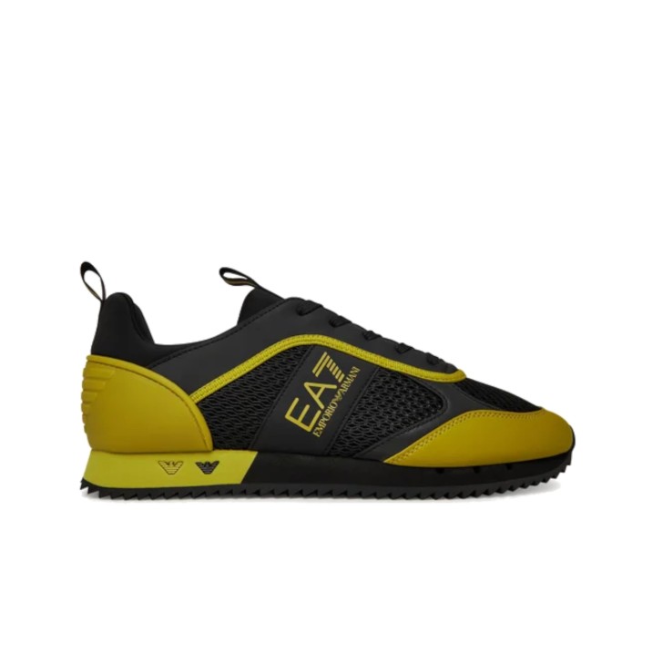 EA7 EMPORIO ARMANI SNEAKER IN TESSUTO BLACK/YELLOW