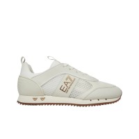 EA7 EMPORIO ARMANI SNEAKER IN TESSUTO WHITE/GOLD