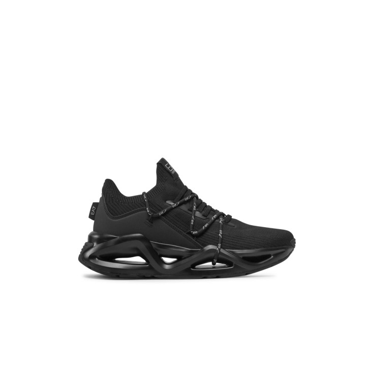 EA7 EMPORIO ARMANI SNEAKER  FULL BLACK SILVER