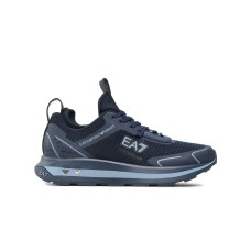 EA7 Emporio Armani Sneakers Blu da Uomo con logo a contrasto 