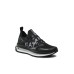 EA7 Emporio Armani Sneakers a calza da uomo nere con logo a contrasto 