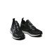 EA7 Emporio Armani Sneakers a calza da uomo nere con logo a contrasto 