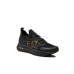 EA7 EMPORIO ARMANI SNEAKERS NERA CON LOGO ORO 