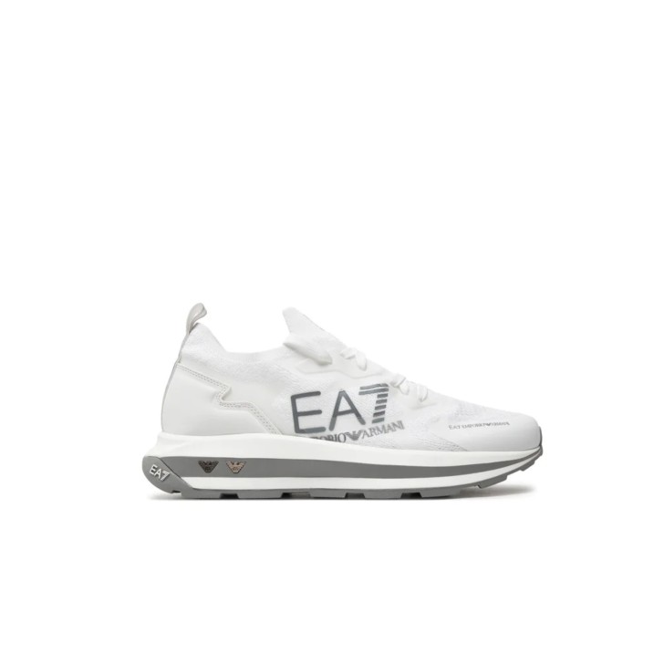 EA7 EMPORIO ARMANI SNEAKERS DA UOMO BIANCA CON LOGO LATERALE 