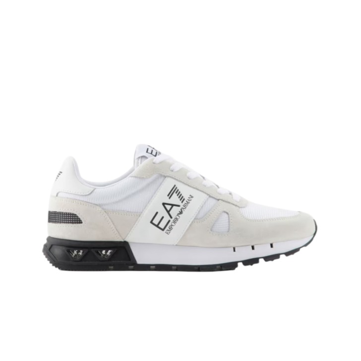EA7 EMPORIO ARMANI SNEAKER IN MESH WHITE/BLACK LEGACY