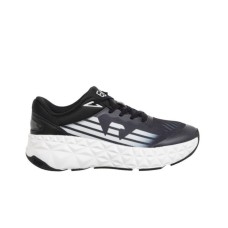 EA7 EMPORIO ARMANI SNEAKER IN TESSUTO BLACK CON MAXI LOGO AQUILA EA7