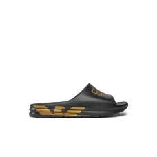 EA7 EMPORIO ARMANI CIABATTA NERA E ORO DA UOMO