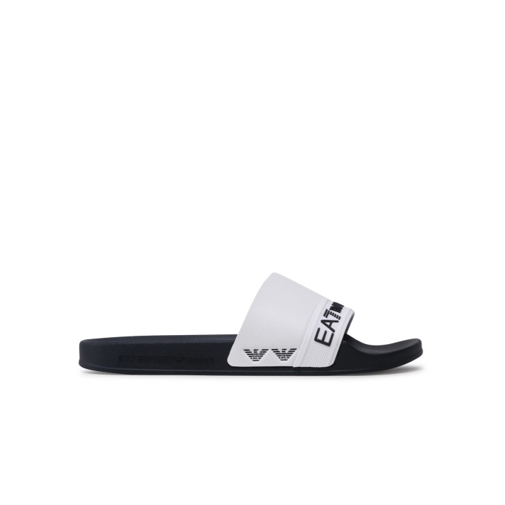 EA7 EMPORIO ARMANI CIABATTA BLU E BIANCA 