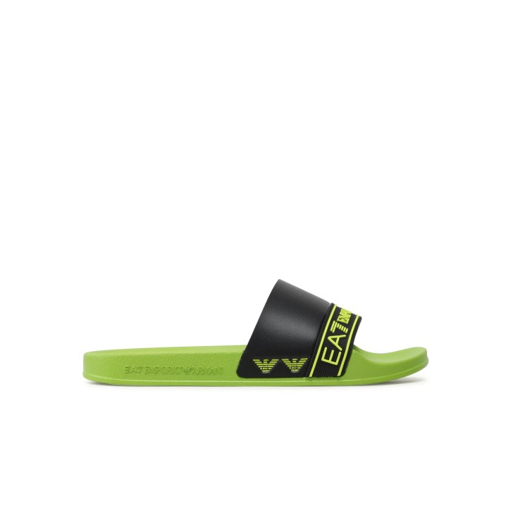 EA7 EMPORIO ARMANI CIABATTA NERA E VERDE