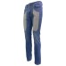 Jeckerson Jeans denim blu cinque tasche con toppe in Alcantara Grigio