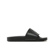 Emporio Armani Ciabatta nera in Pvc con maxi Aquila a rilievo