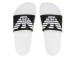 Emporio Armani Ciabatta nera in Pvc con maxi Aquila a rilievo a contrasto