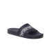 Emporio Armani Ciabatta Blu in PVC con nastro in tessuto con logo jacquard a contrasto