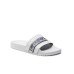 EMPORIO ARMANI CIABATTA WHITE CON FASCA CON INSERTO IN TESSUTO CON LOGO LETTERING