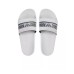 EMPORIO ARMANI CIABATTA WHITE CON FASCA CON INSERTO IN TESSUTO CON LOGO LETTERING