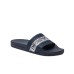 EMPORIO ARMANI CIABATTA BLU NAVY CON FASCA CON INSERTO IN TESSUTO CON LOGO LETTERING