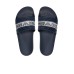 EMPORIO ARMANI CIABATTA BLU NAVY CON FASCA CON INSERTO IN TESSUTO CON LOGO LETTERING